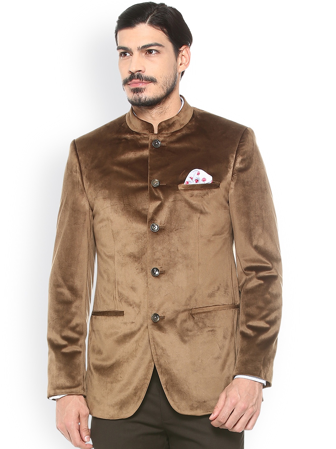 

Allen Solly Men Brown Solid Regular Fit Blazer
