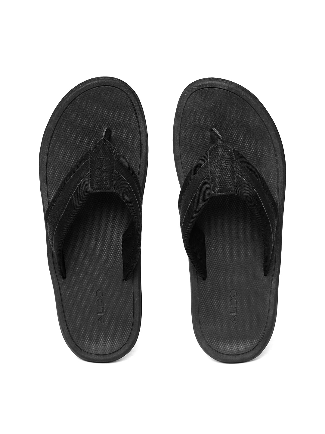 

ALDO Men Black Solid Thong Flip-Flops