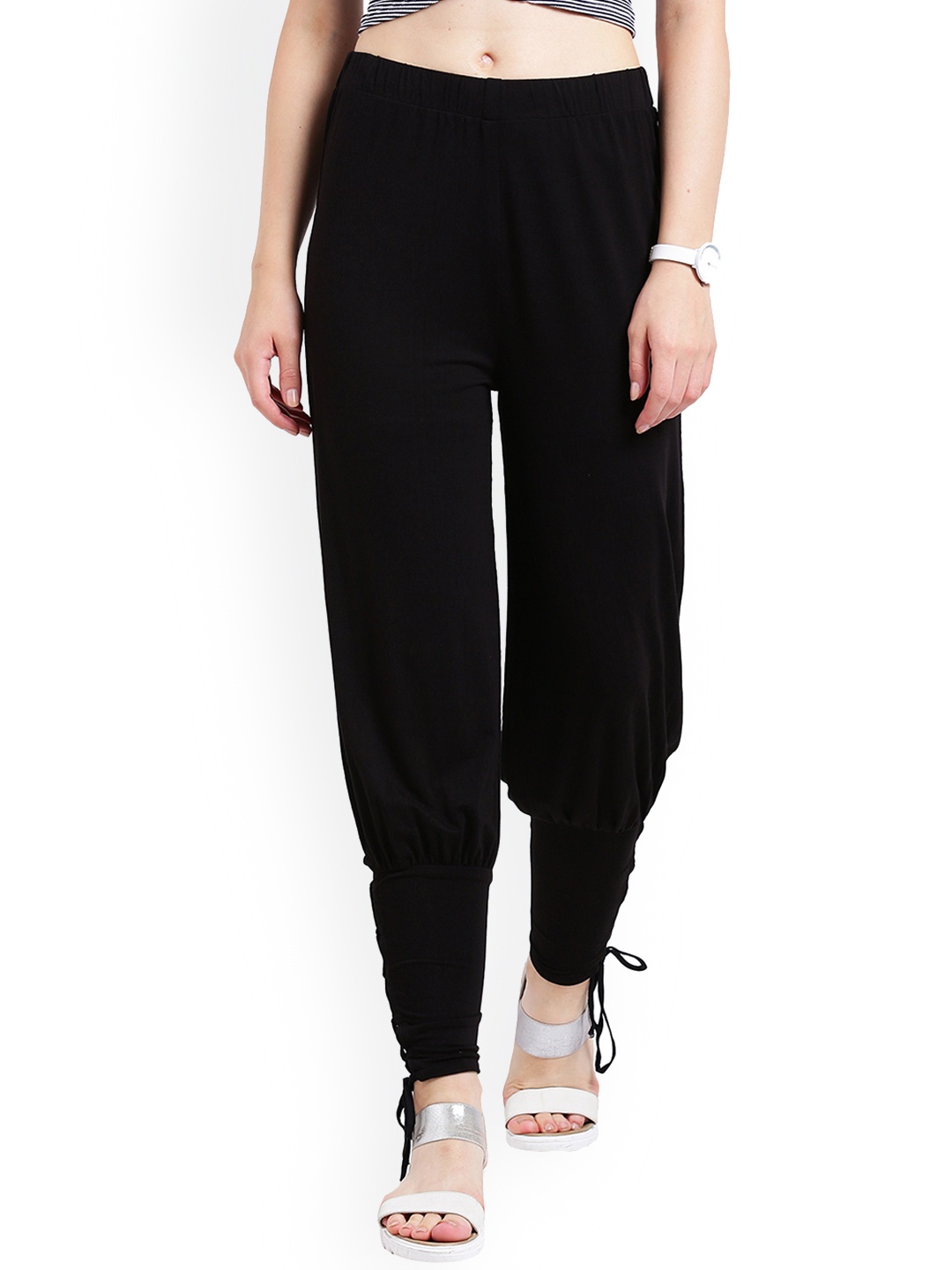 

Taurus Women Black Regular Fit Solid Regular Trousers