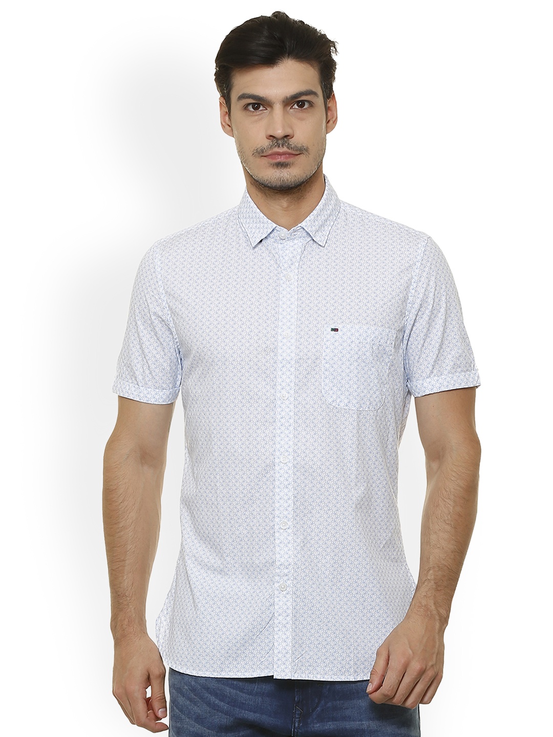 

Peter England Casuals Men Blue Slim Fit Checked Casual Shirt