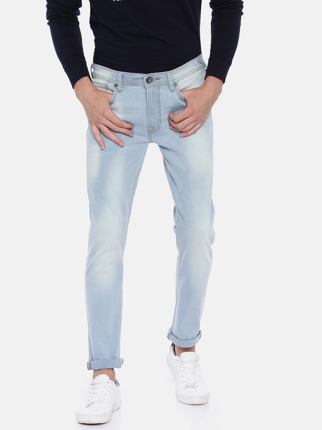 

Pepe Jeans Men Blue Slim Fit Low-Rise Clean Look Stretchable Jeans