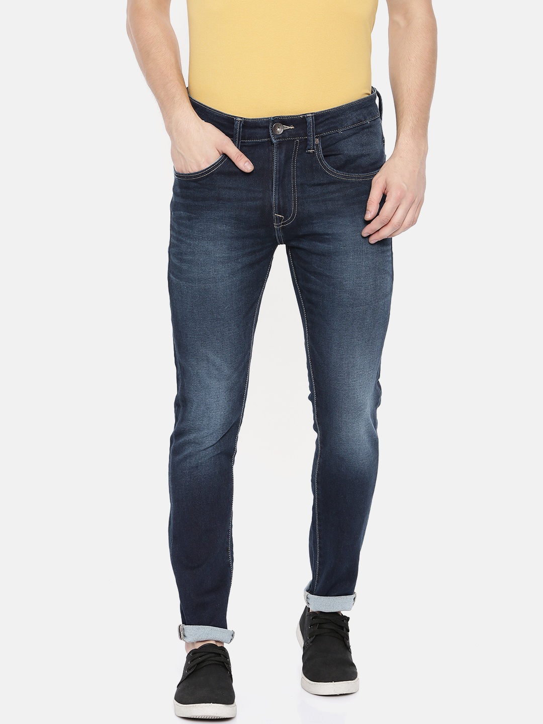 

Pepe Jeans Men Blue Super Skinny Fit Mid-Rise Clean Look Stretchable Jeans