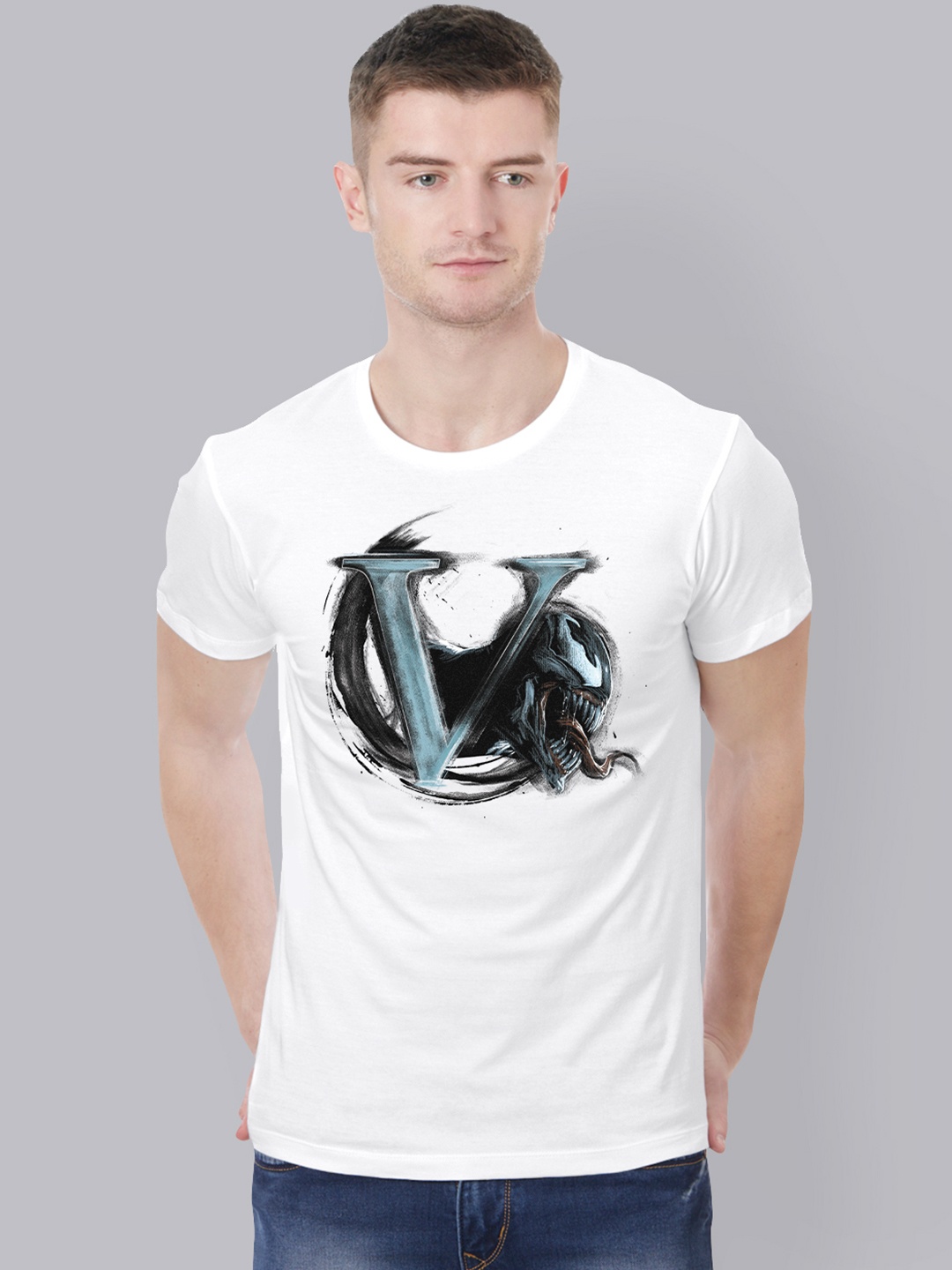 

Free Authority Venom featured White Tshirt for Men
