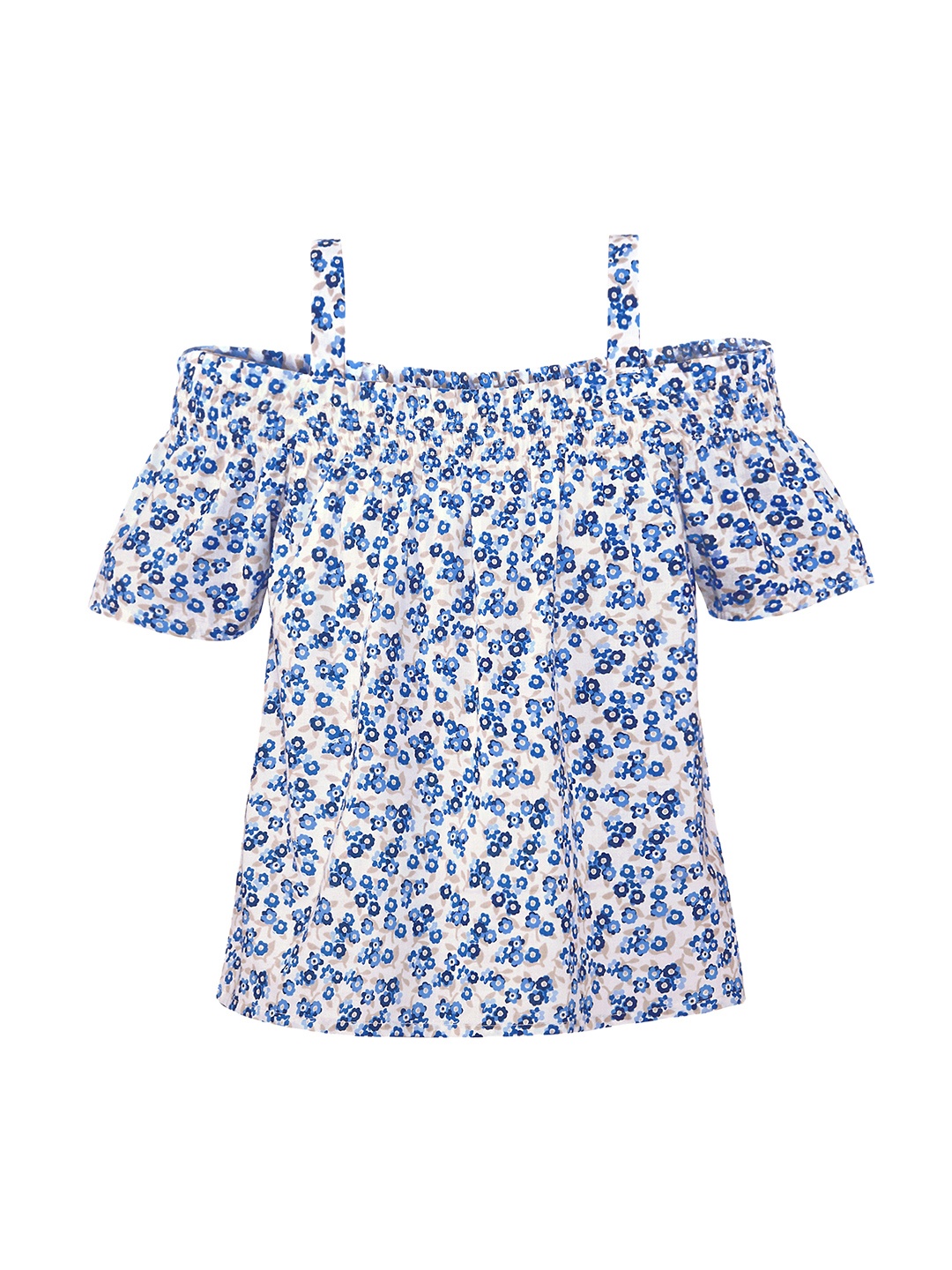 

CACA CINA Girls White Printed A-Line Top