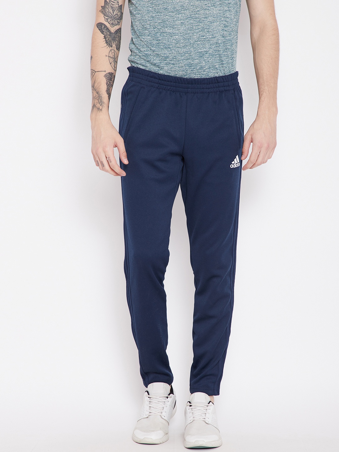 

ADIDAS Men Navy Squad ID Snap Track Pants, Navy blue