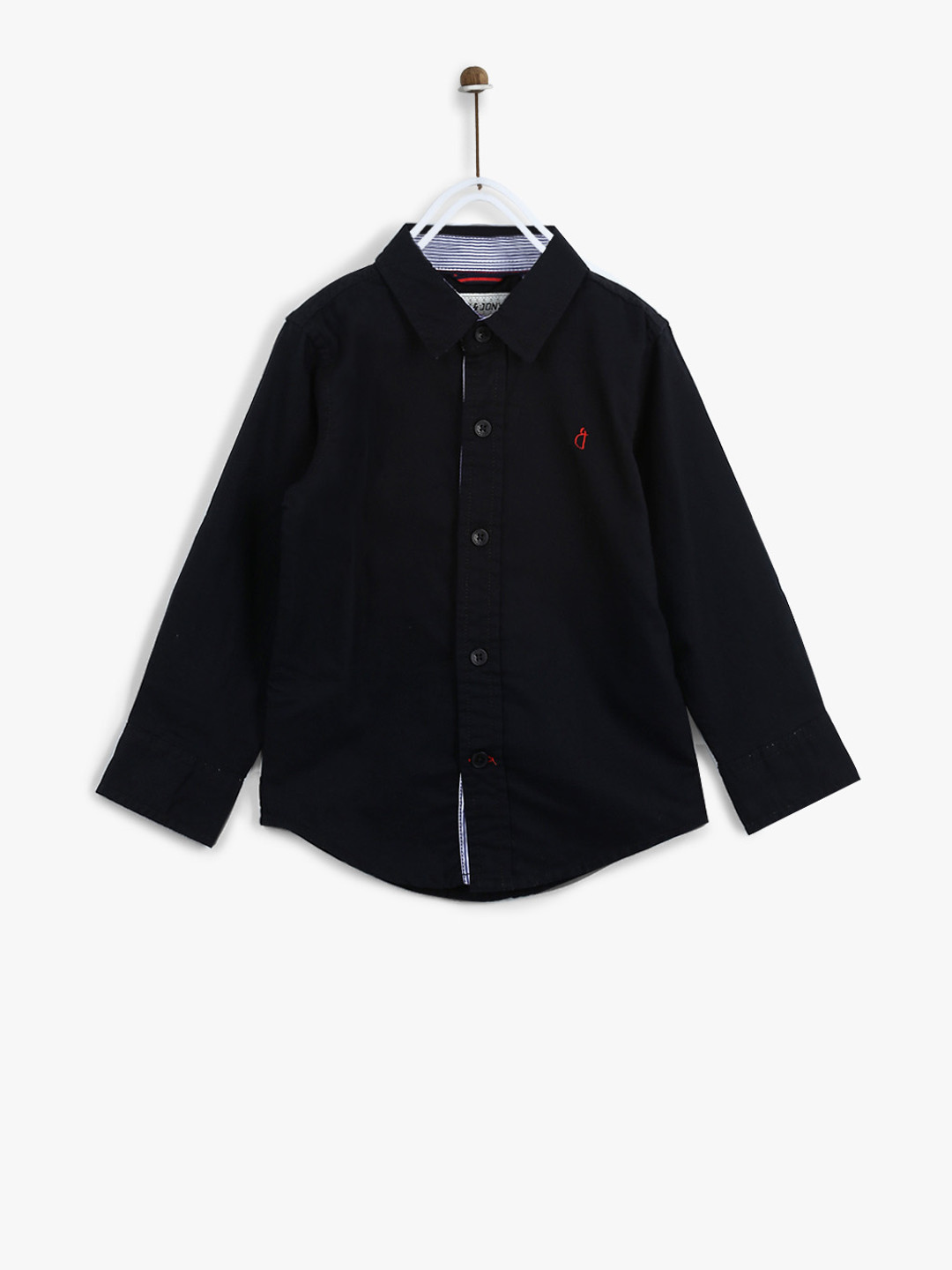 

Gini and Jony Boys Black Regular Fit Solid Casual Shirt