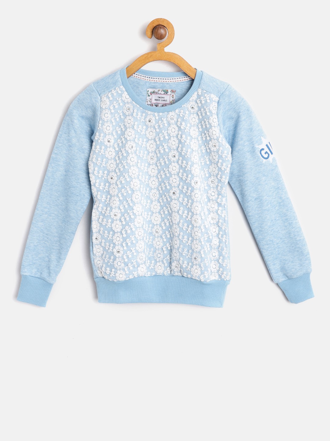 

Monte Carlo Girls Blue & White Lace Sweatshirt
