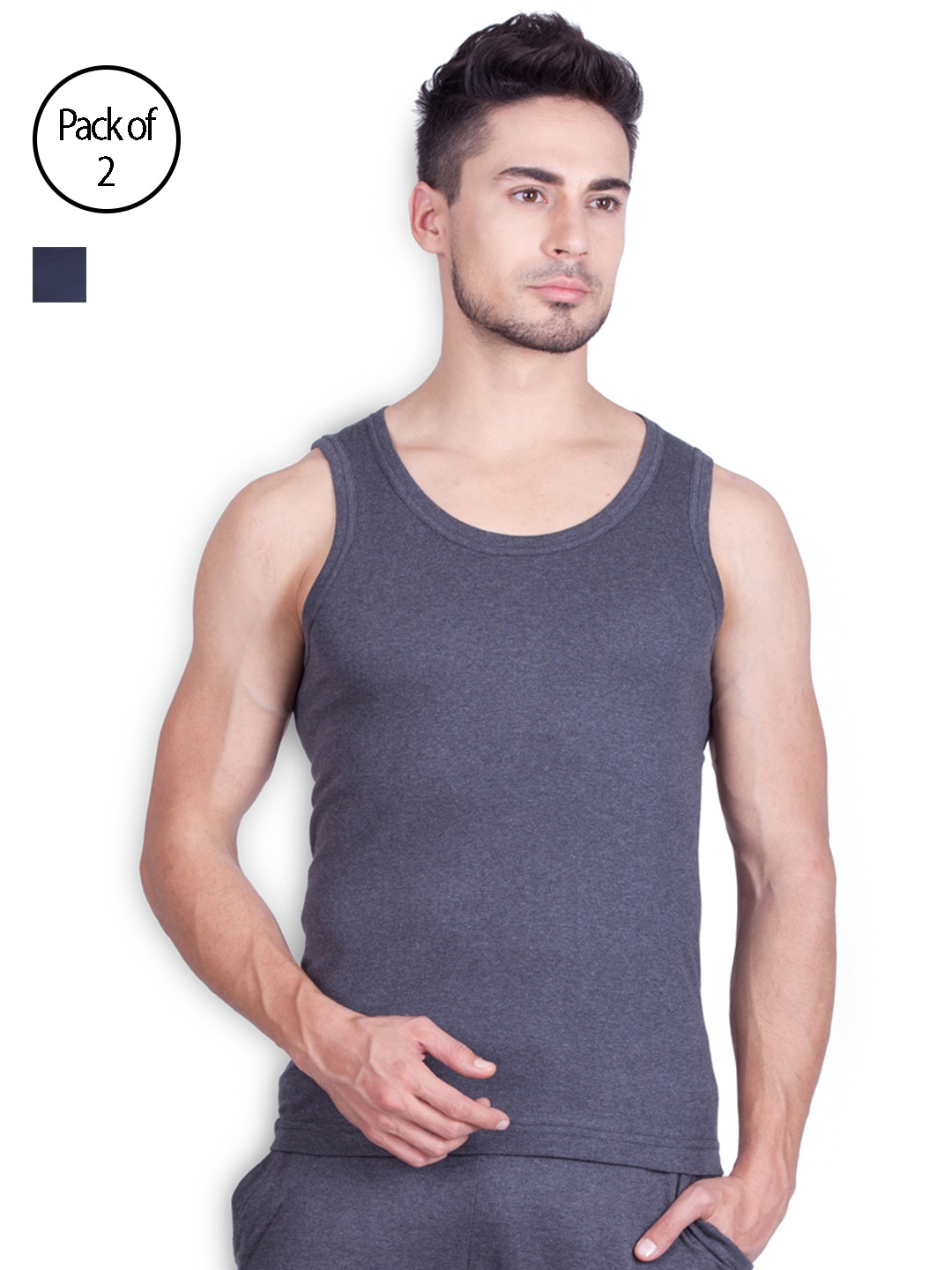 

ONN Men Pack of 2 Vests NB131, Navy blue