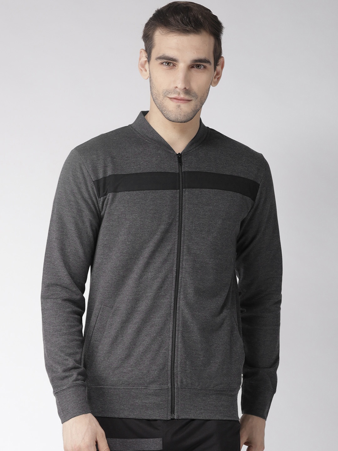 

Hubberholme Men Striped Sweatshirt, Charcoal