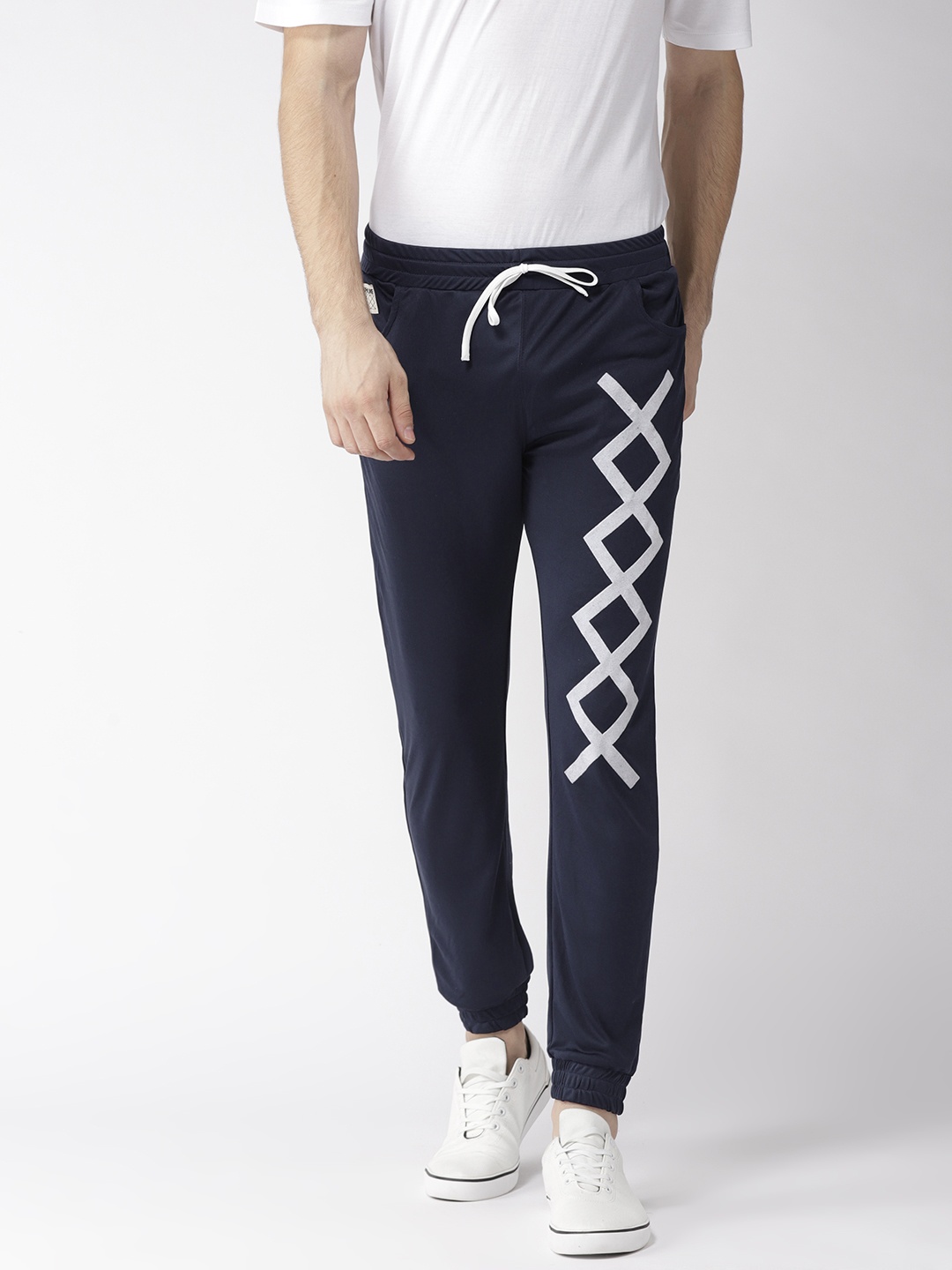 

Hubberholme Men Navy Blue Solid Slim Fit Joggers