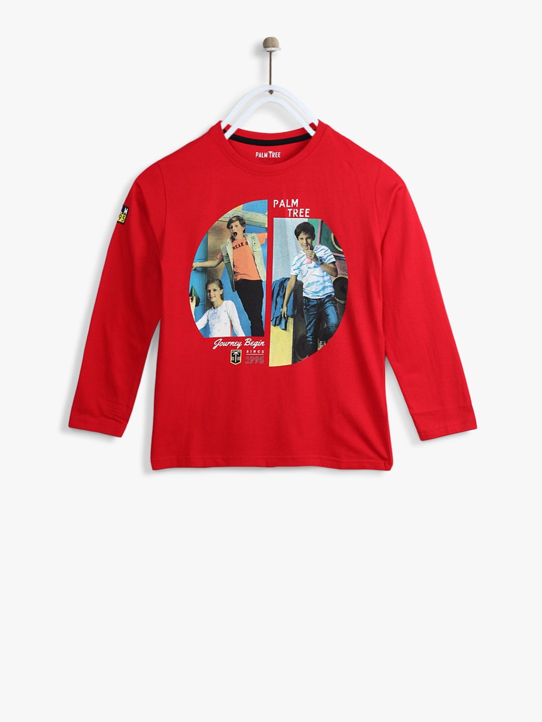 

Palm Tree Boys Red Printed Round Neck T-shirt