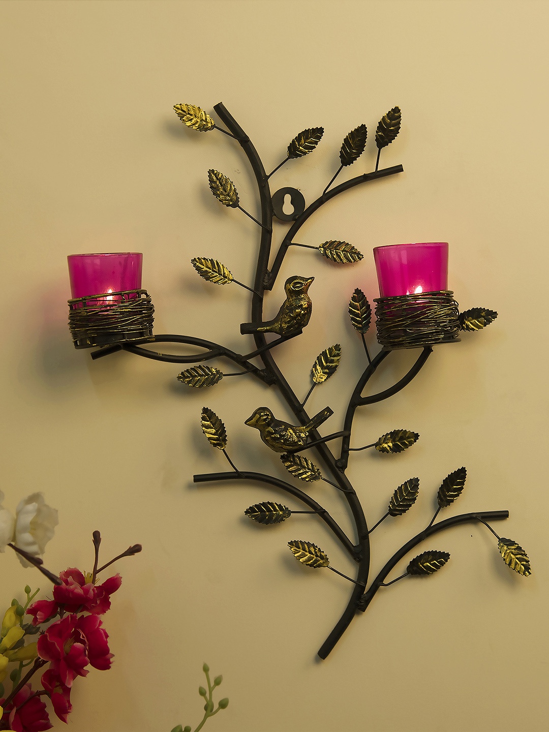 

Homesake Pink & Mustard Tree-Shaped Candle Holders