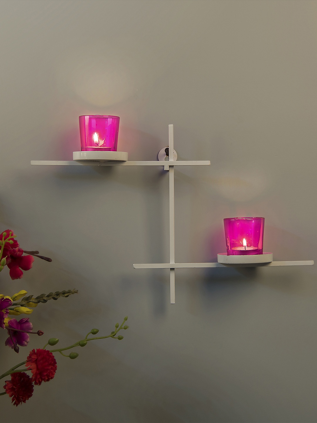 

Homesake Pink Ladder-Shaped Candle Holder with 2 Cups