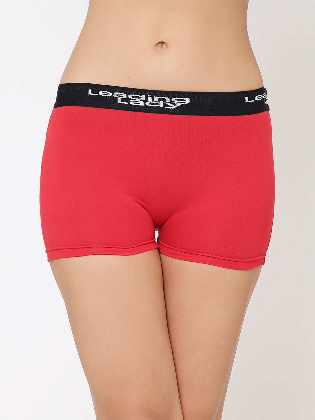 

Leading Lady Women Red High-Rise Boyshorts Shorty-red