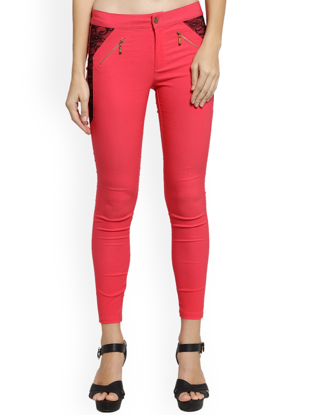 

Westwood Women Pink Solid Skinny Fit Jeggings