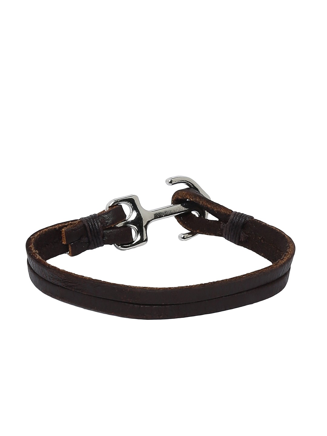 

Alvaro Castagnino Brown Leather Wraparound Bracelet