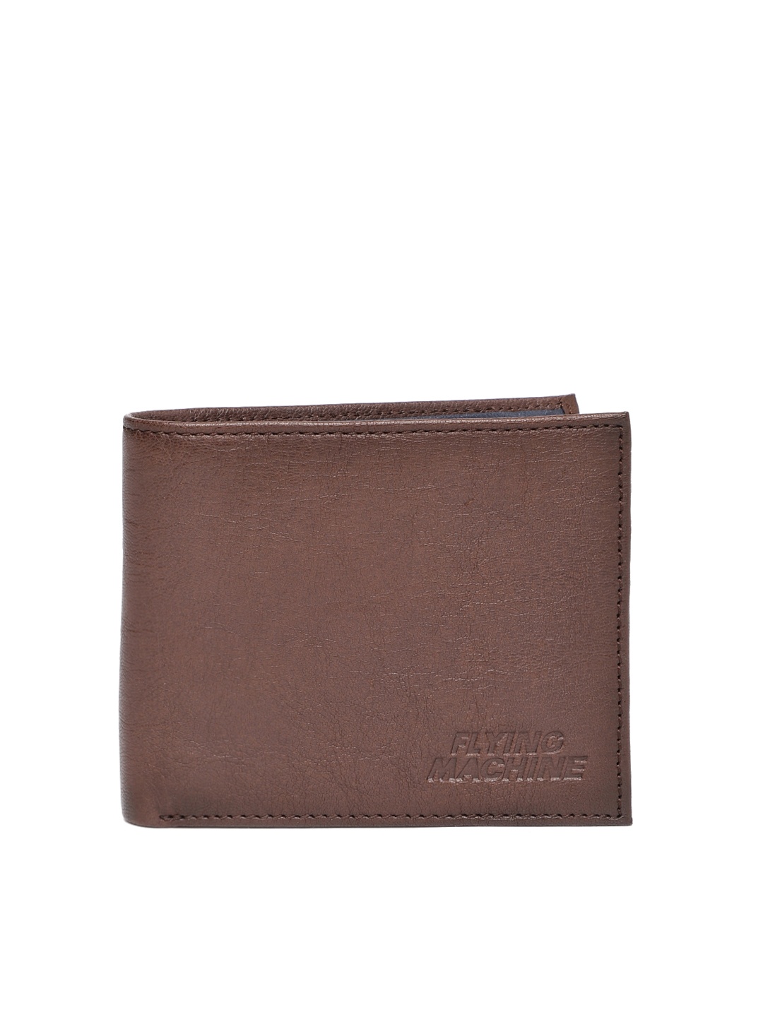 

Flying Machine Men Brown Solid Leather Two Fold Wallet