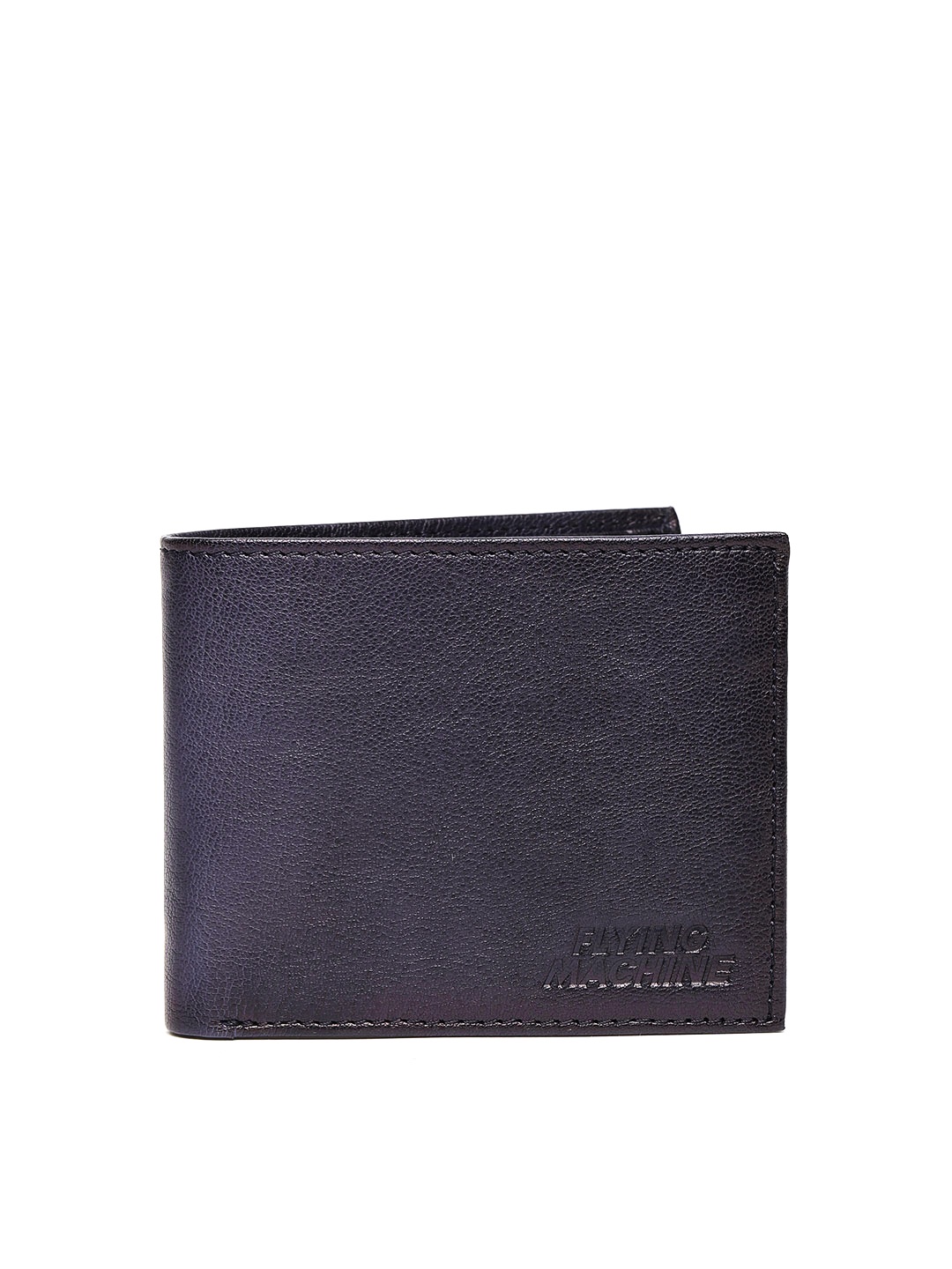 

Flying Machine Men Navy Blue Solid Leather Two Fold Wallet