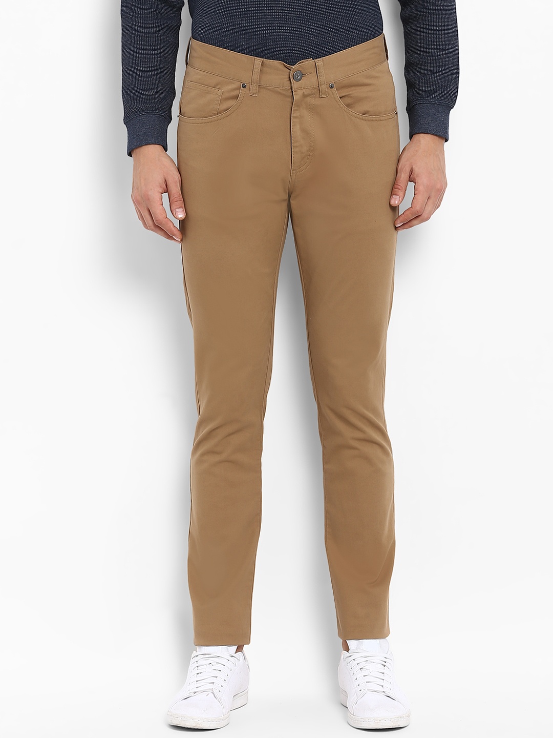 

Red Tape Men Khaki Slim Fit Solid Regular Trousers