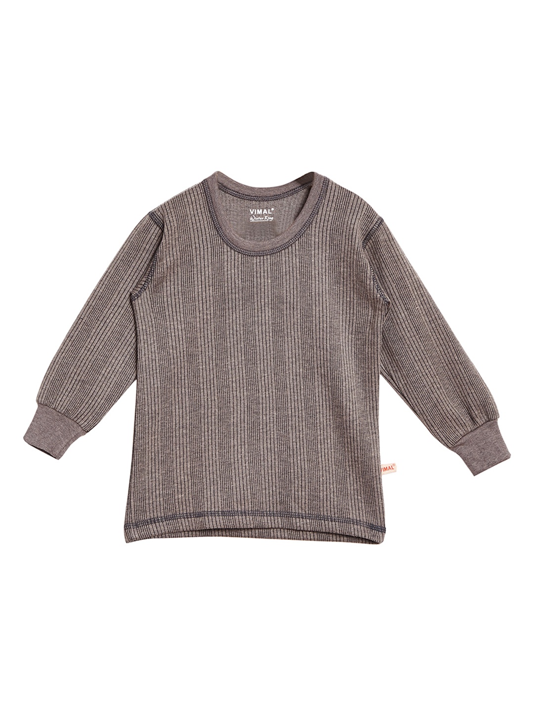 

VIMAL JONNEY Girls Grey Solid Thermal Top