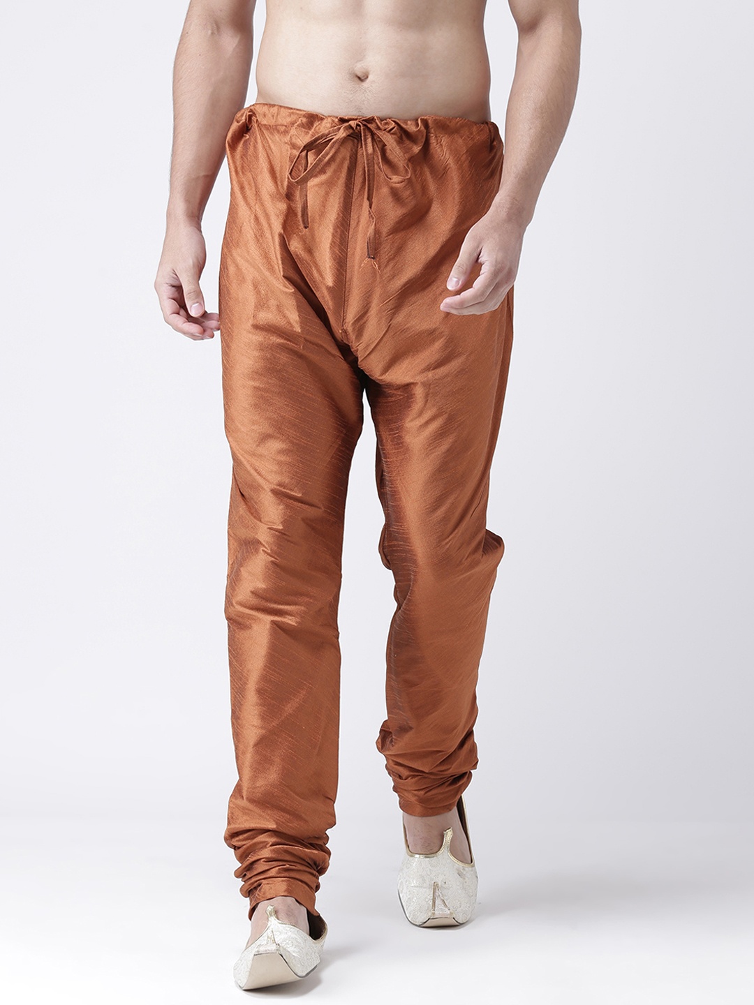 

DEYANN Men Copper-Coloured Solid Churidar