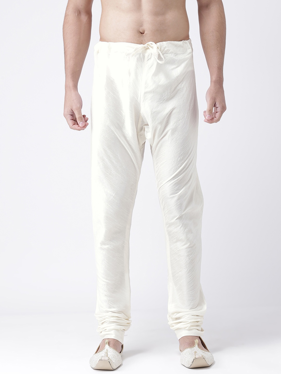 

DEYANN Men Off White Solid Churidar