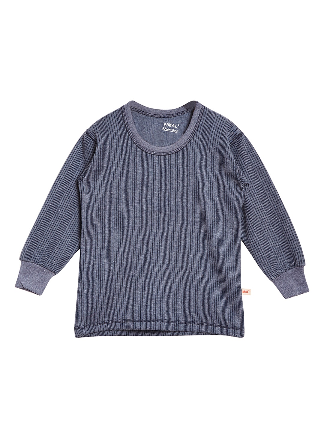 

VIMAL JONNEY Girls Navy Blue Solid Thermal Top