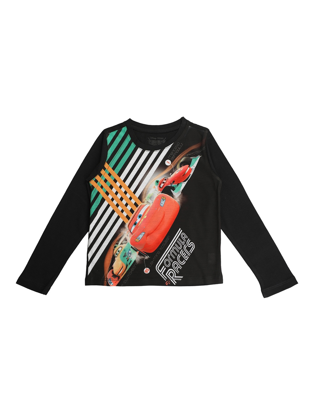 

Disney by Wear Your Mind Boys Black Printed Round Neck T-shirt