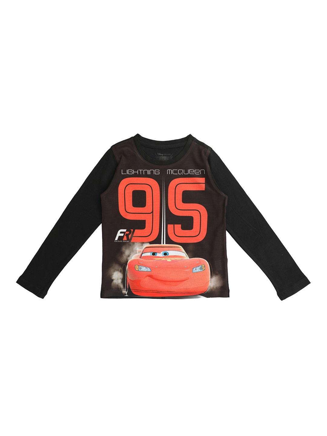 

Disney by Wear Your Mind Boys Black & Red Printed Round Neck T-shirt