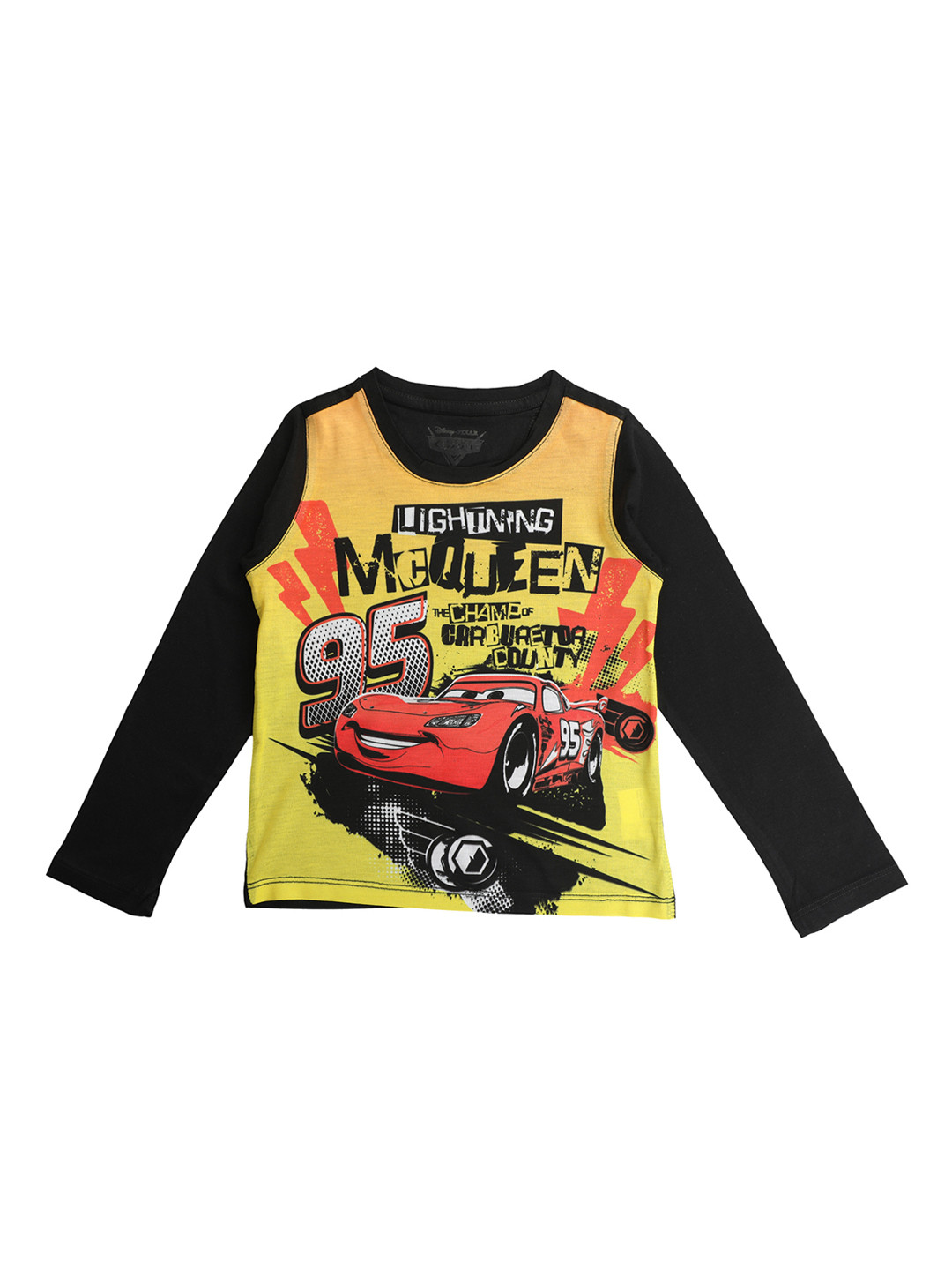 

Disney by Wear Your Mind Boys Yellow Printed Round Neck T-shirt