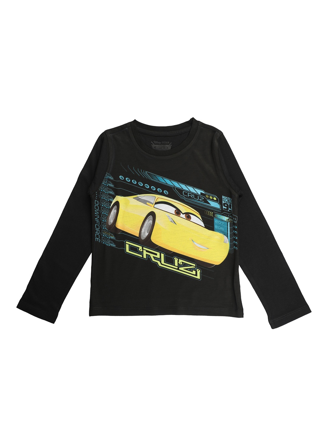 

Disney by Wear Your Mind Boys Black & Yellow Printed Round Neck T-shirt