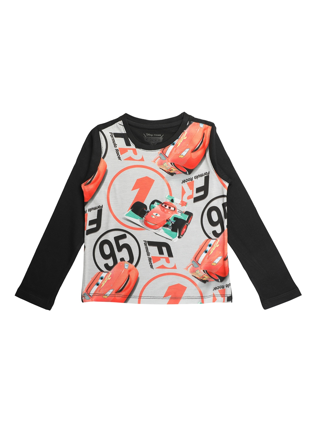 

Disney by Wear Your Mind Boys Grey & Red Printed Round Neck T-shirt