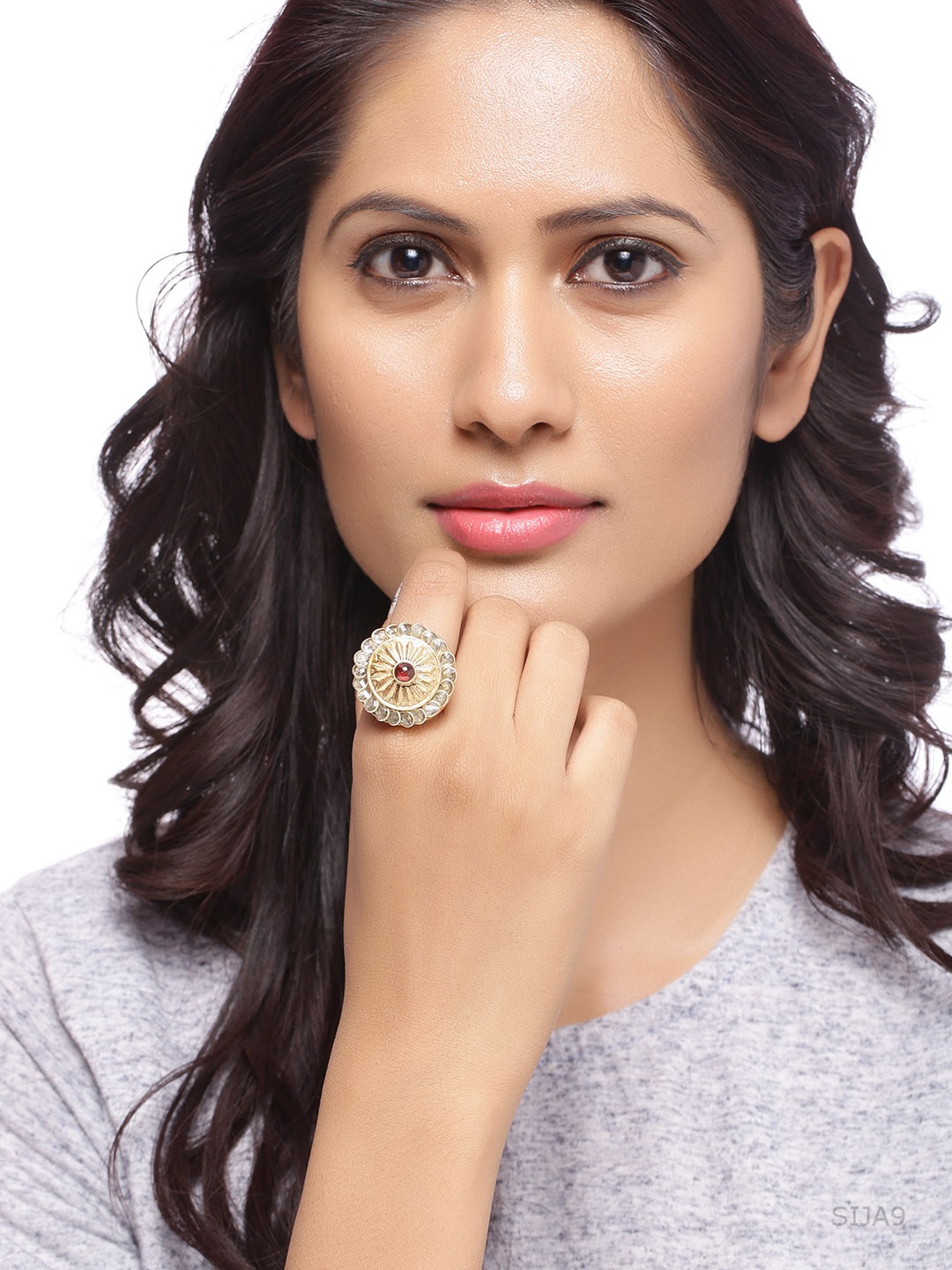 

Silvermerc Designs Women Handcrafted Silver-Plated Ring