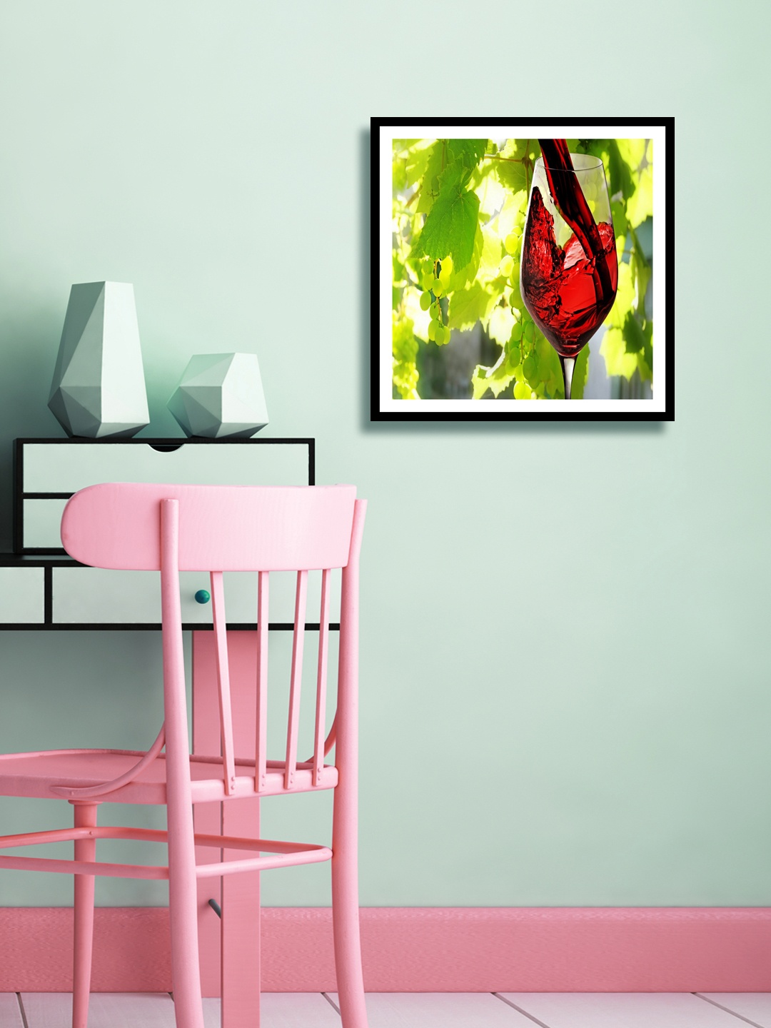 

999Store Multicoloured Wine Wall Painting, Multi