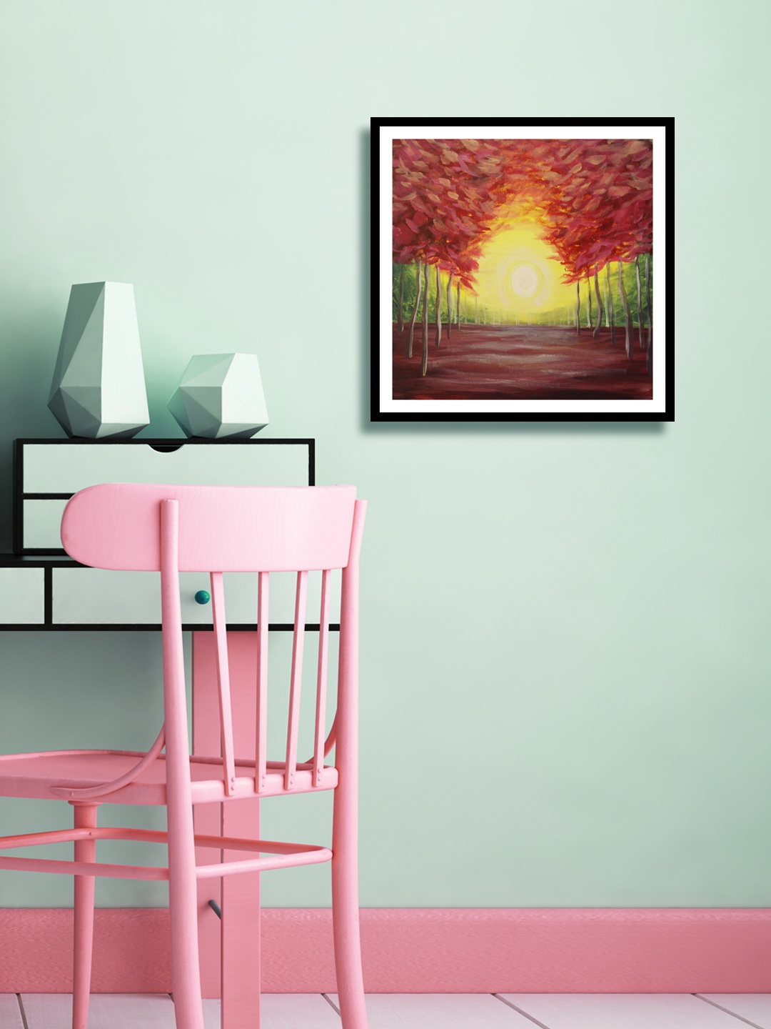 

999Store Multicoloured Hand-Painted Wall Painting, Multi