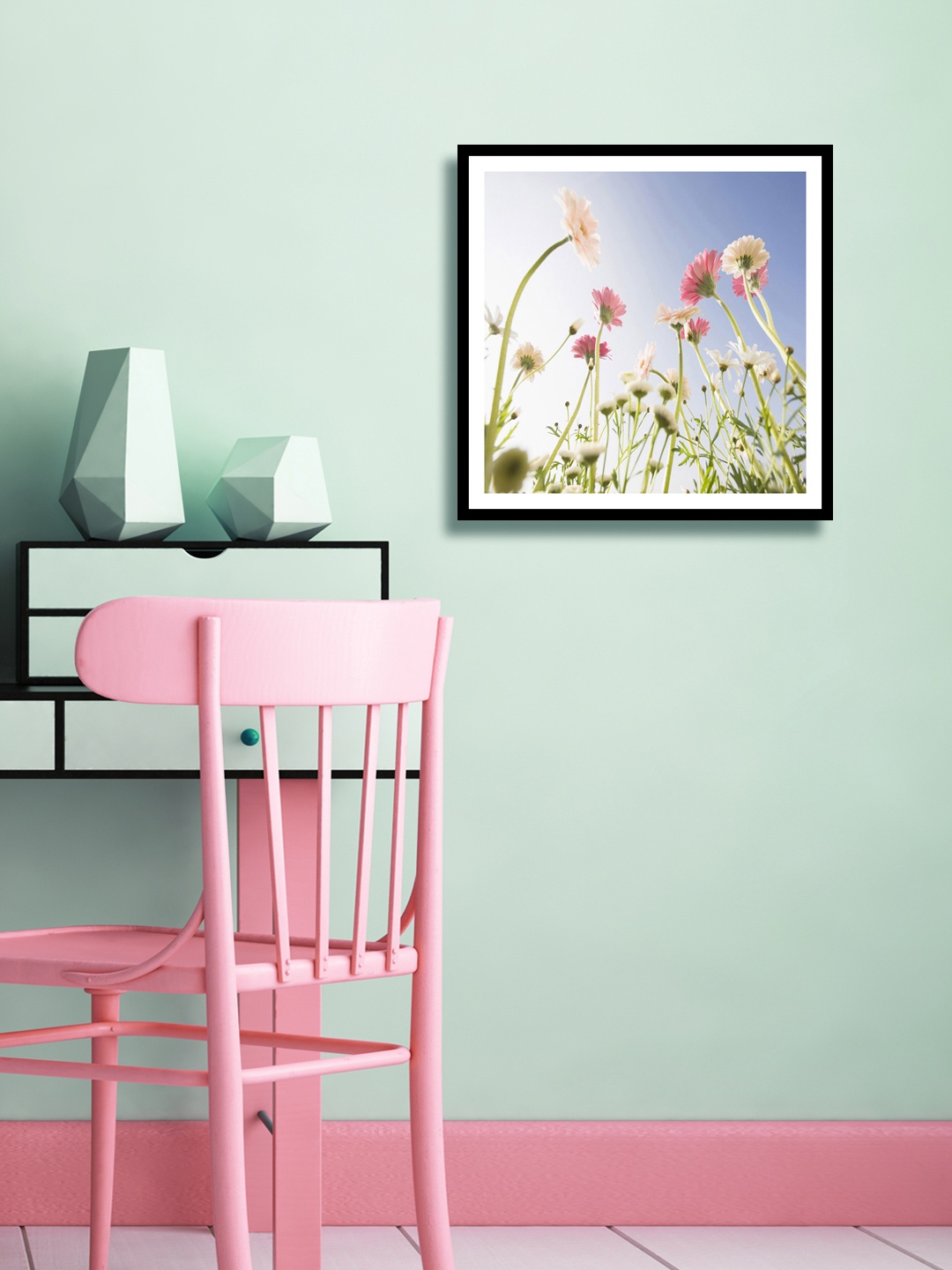 

999Store Multicoloured Floral Wall Painting, Multi