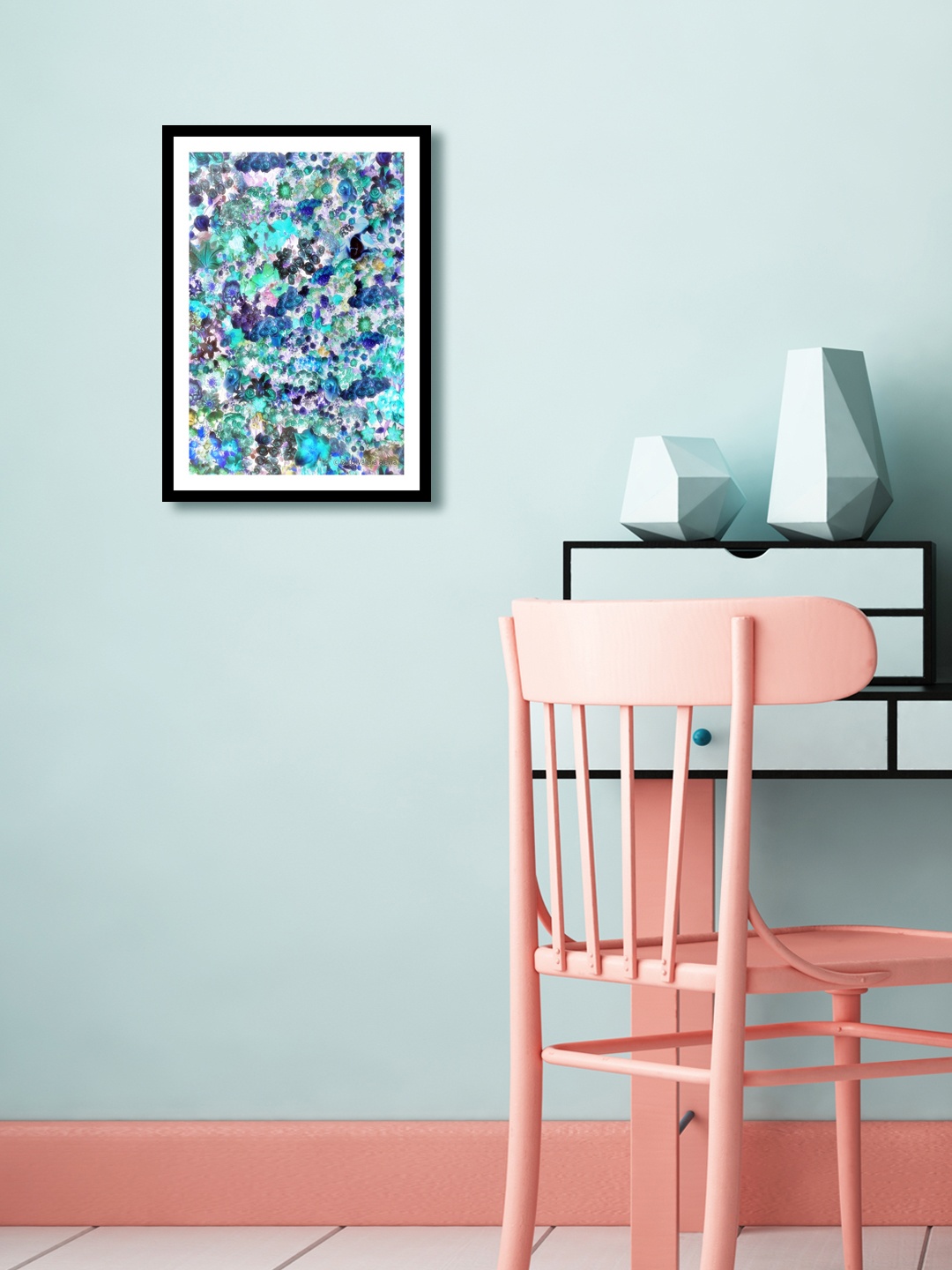 

999Store Multicoloured Abstract Wall Painting, Multi