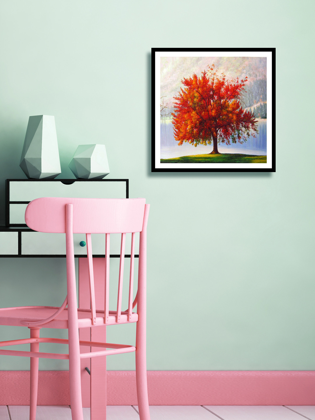 

999Store Multicoloured Botanical Wall Painting, Multi