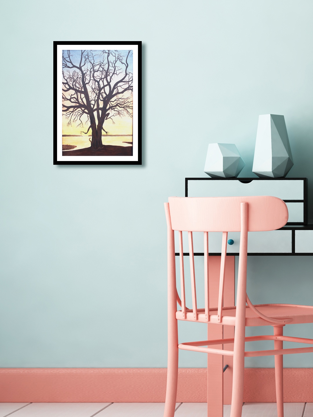 

999Store Multicoloured Botanical Wall Painting, Multi