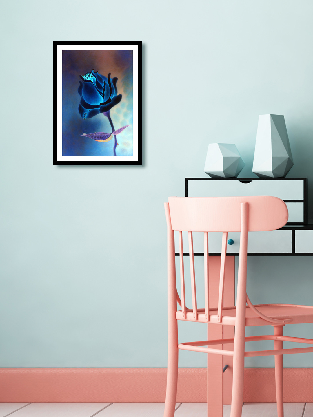 

999Store Multicoloured Rose Wall Painting, Multi