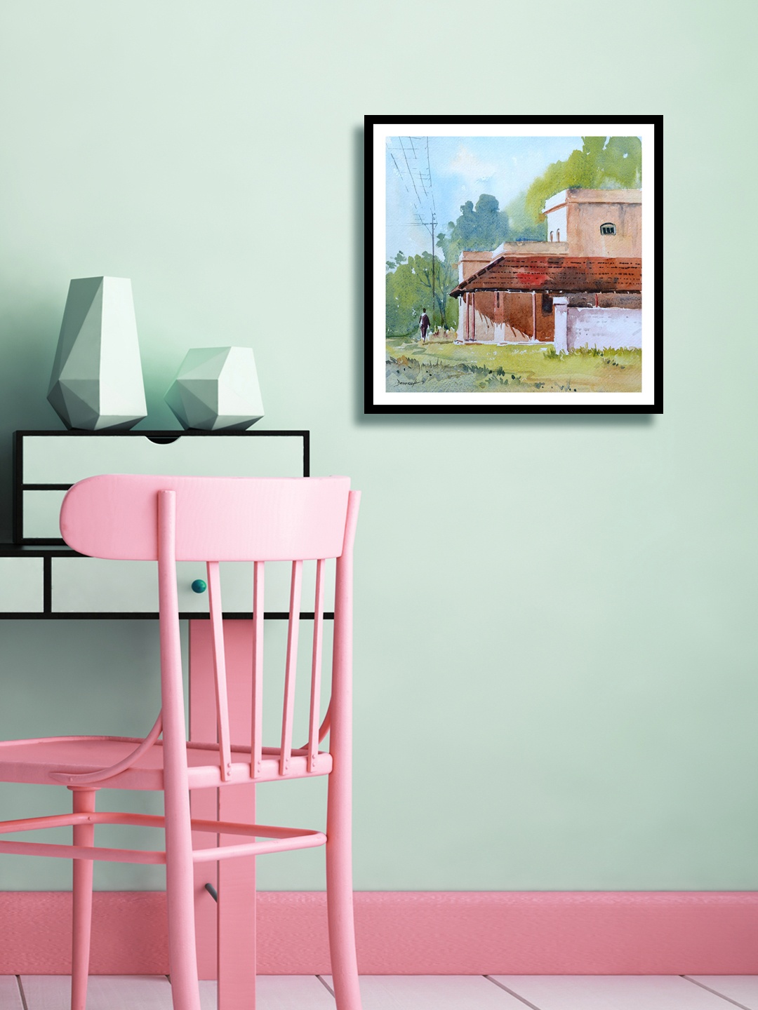 

999Store Multicoloured Hand-Painted Wall Painting, Multi