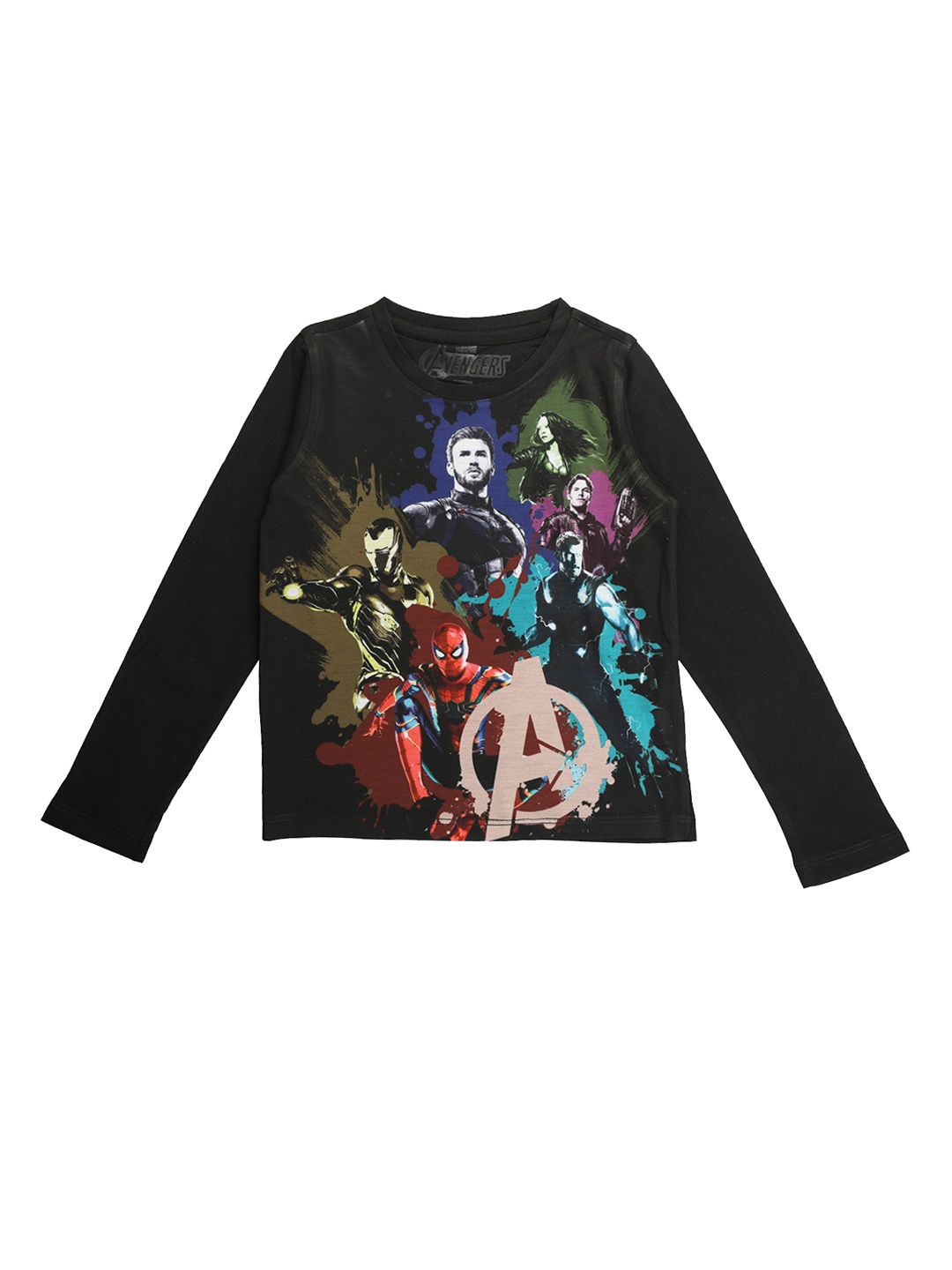 

Marvel by Wear Your Mind Boys Black Printed Round Neck T-shirt