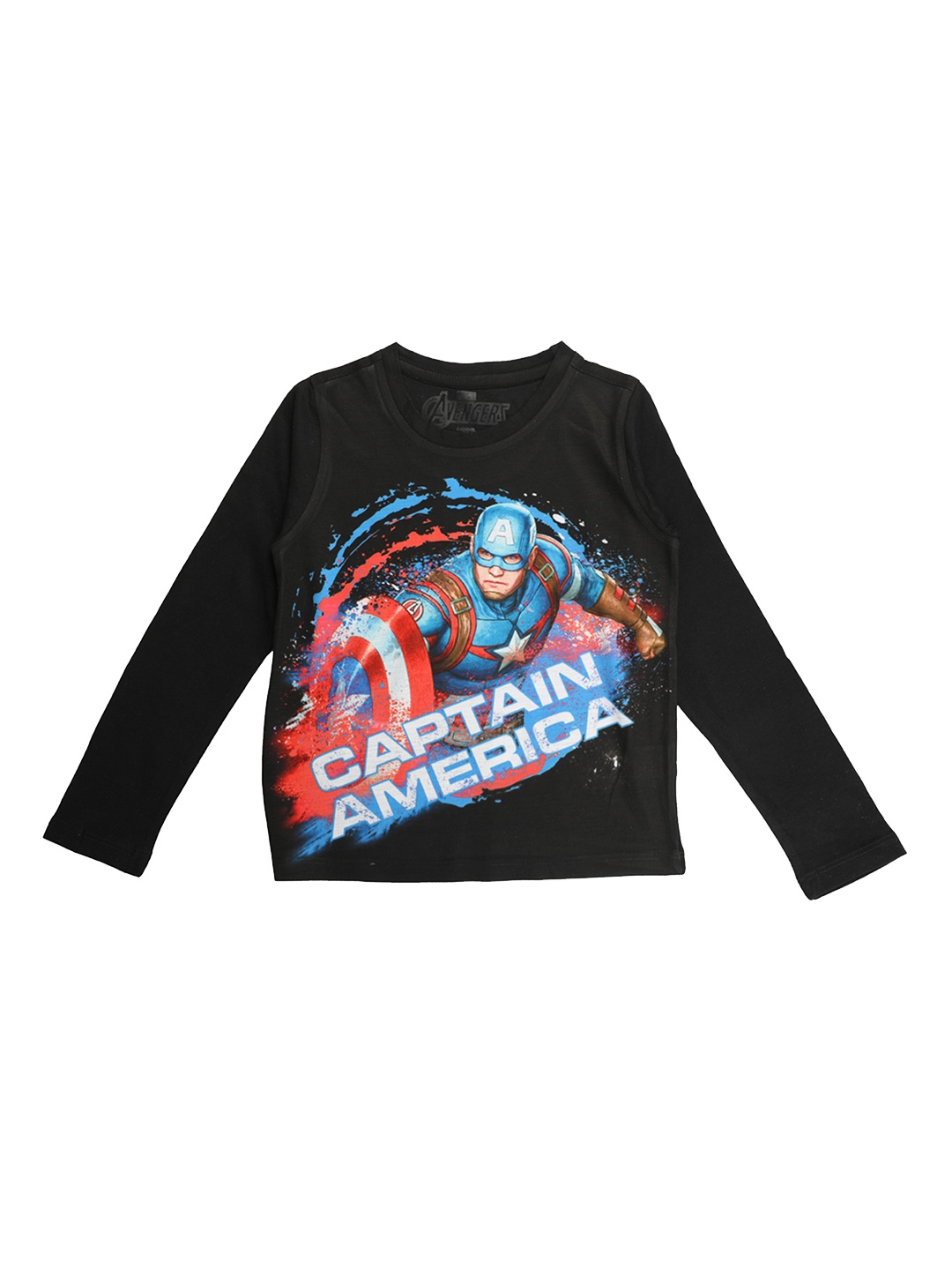 

Marvel by Wear Your Mind Boys Black Printed Round Neck T-shirt