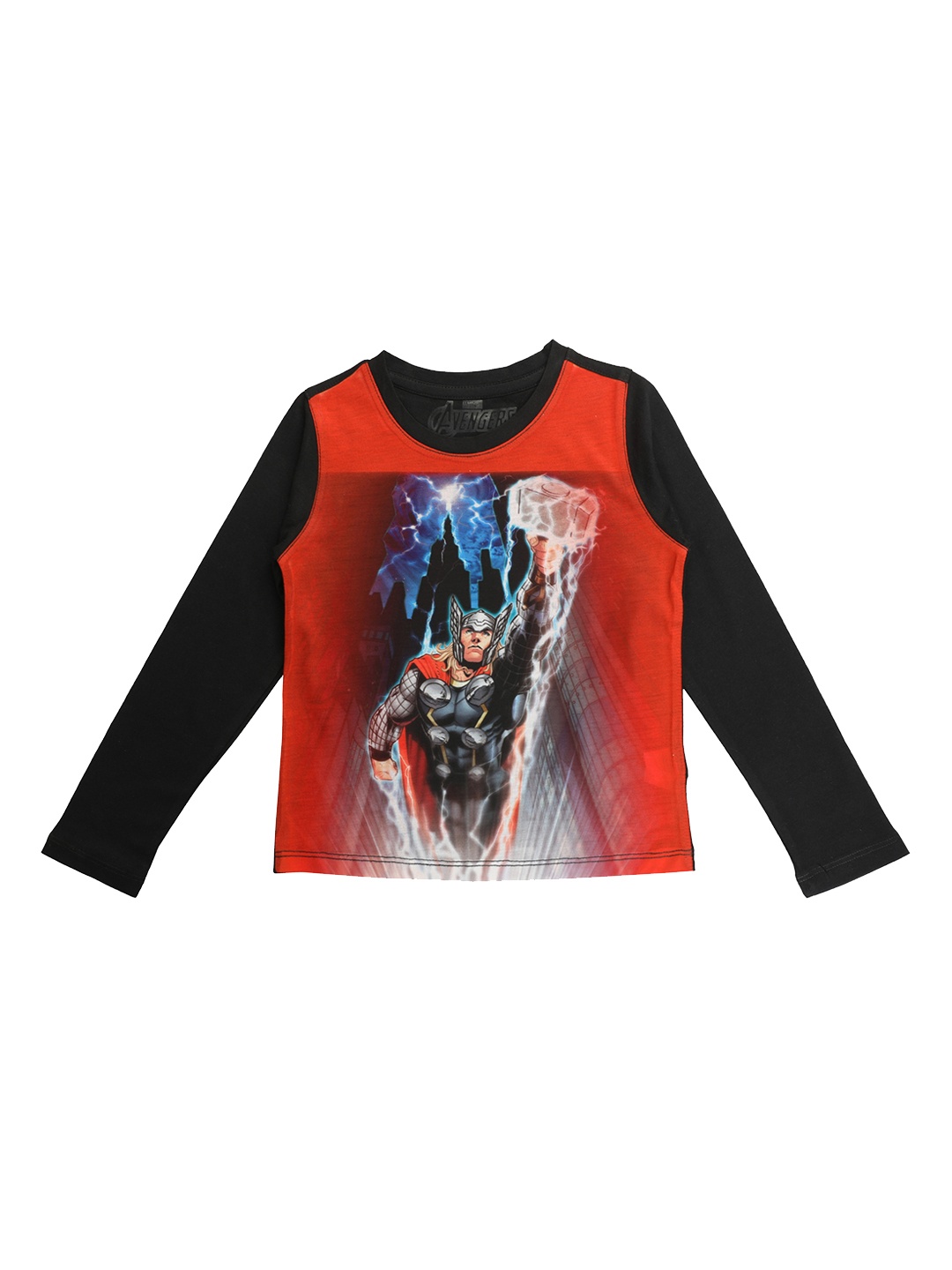 

Marvel by Wear Your Mind Boys Red Printed Round Neck T-shirt