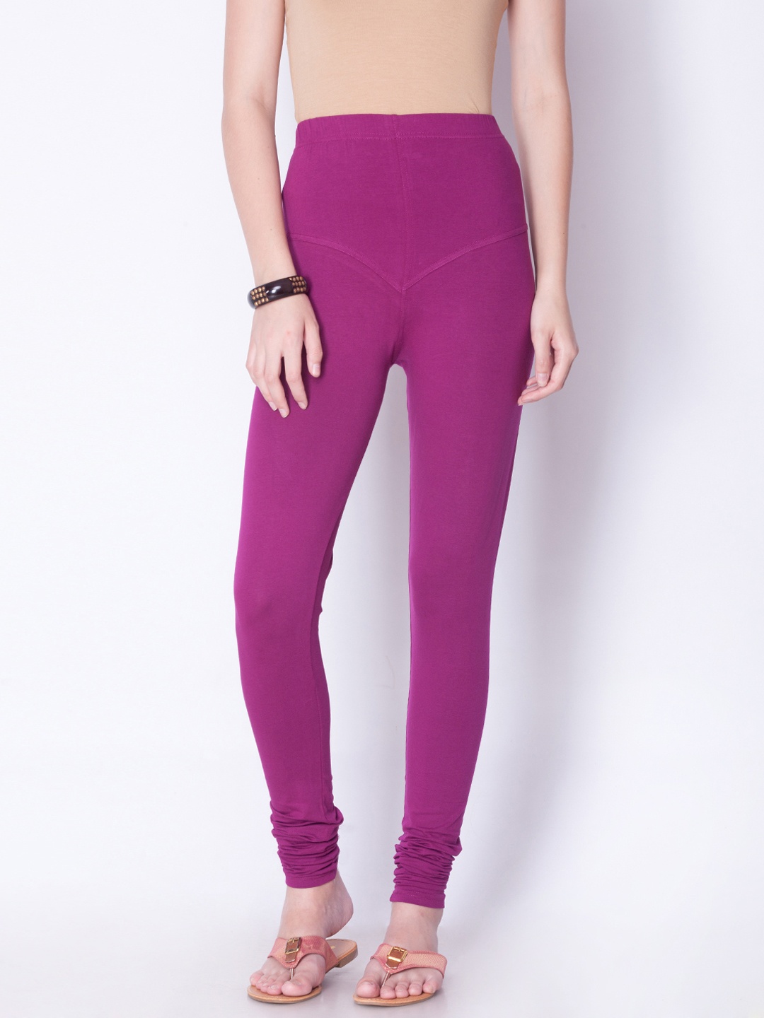 

Dollar Missy Women Purple Solid Churidar Leggings