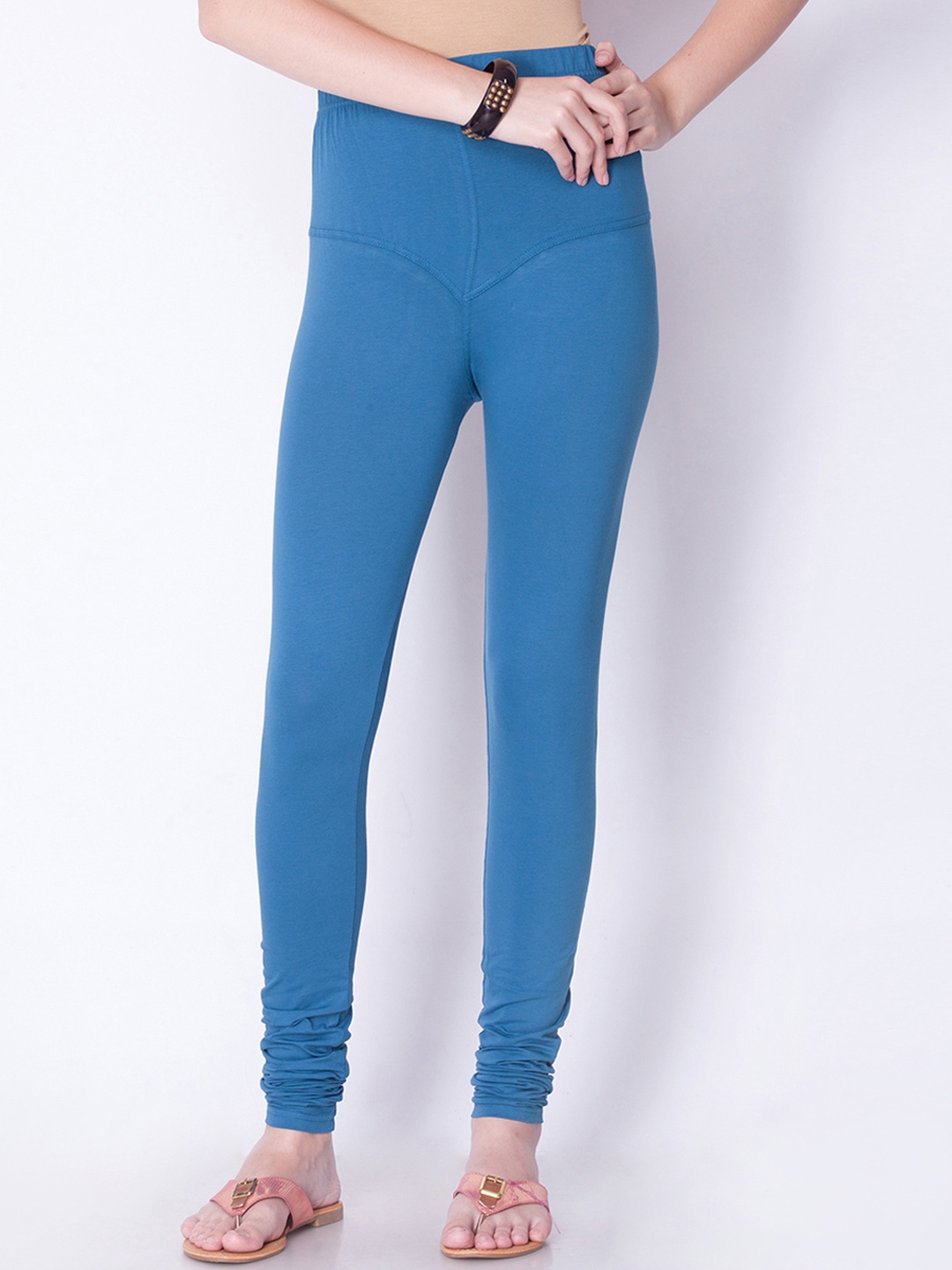 

Dollar Missy Women Blue Solid Churidar Leggings