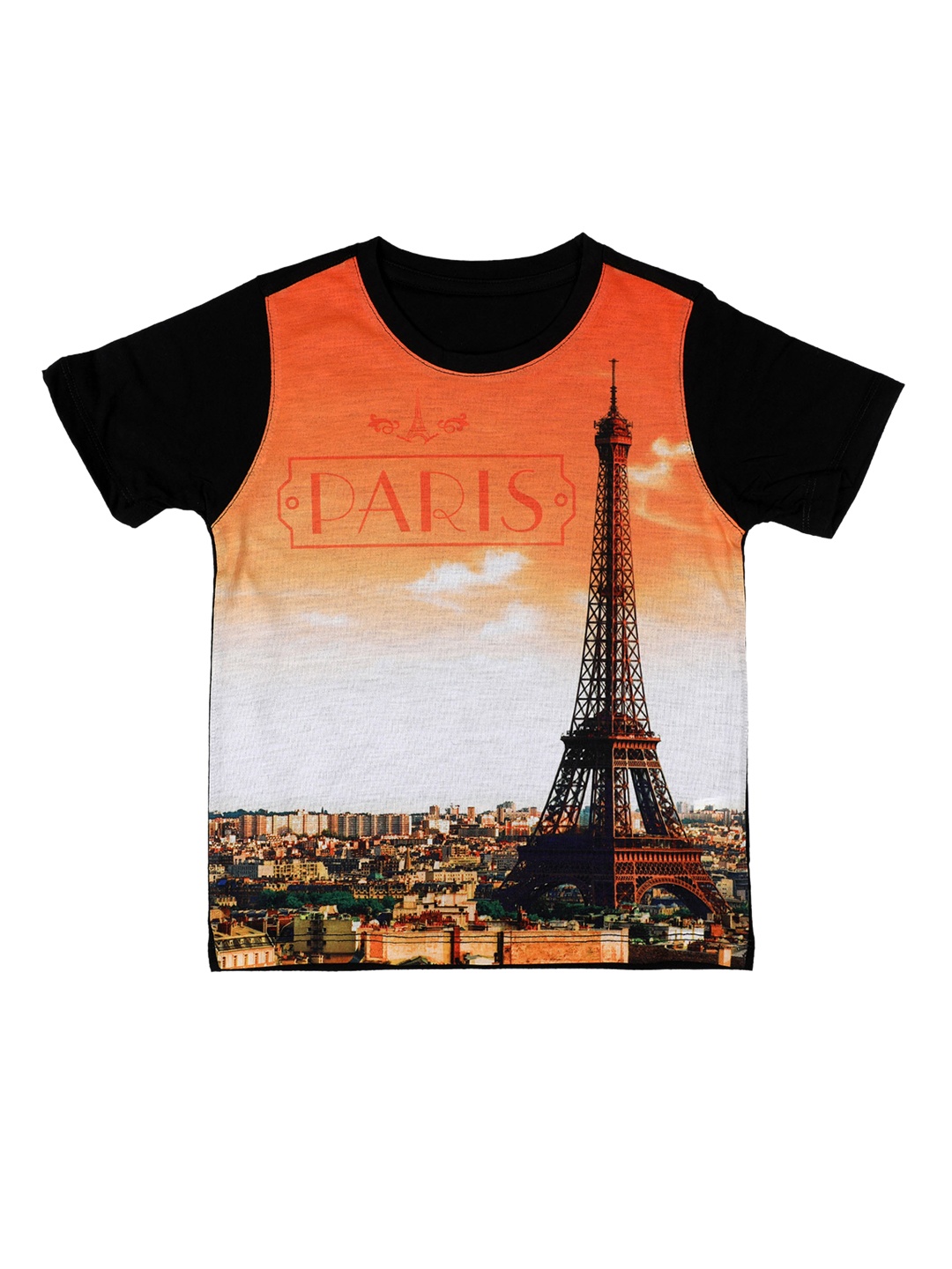 Wear Your Mind Boys Orange Printed Round Neck T-shirt