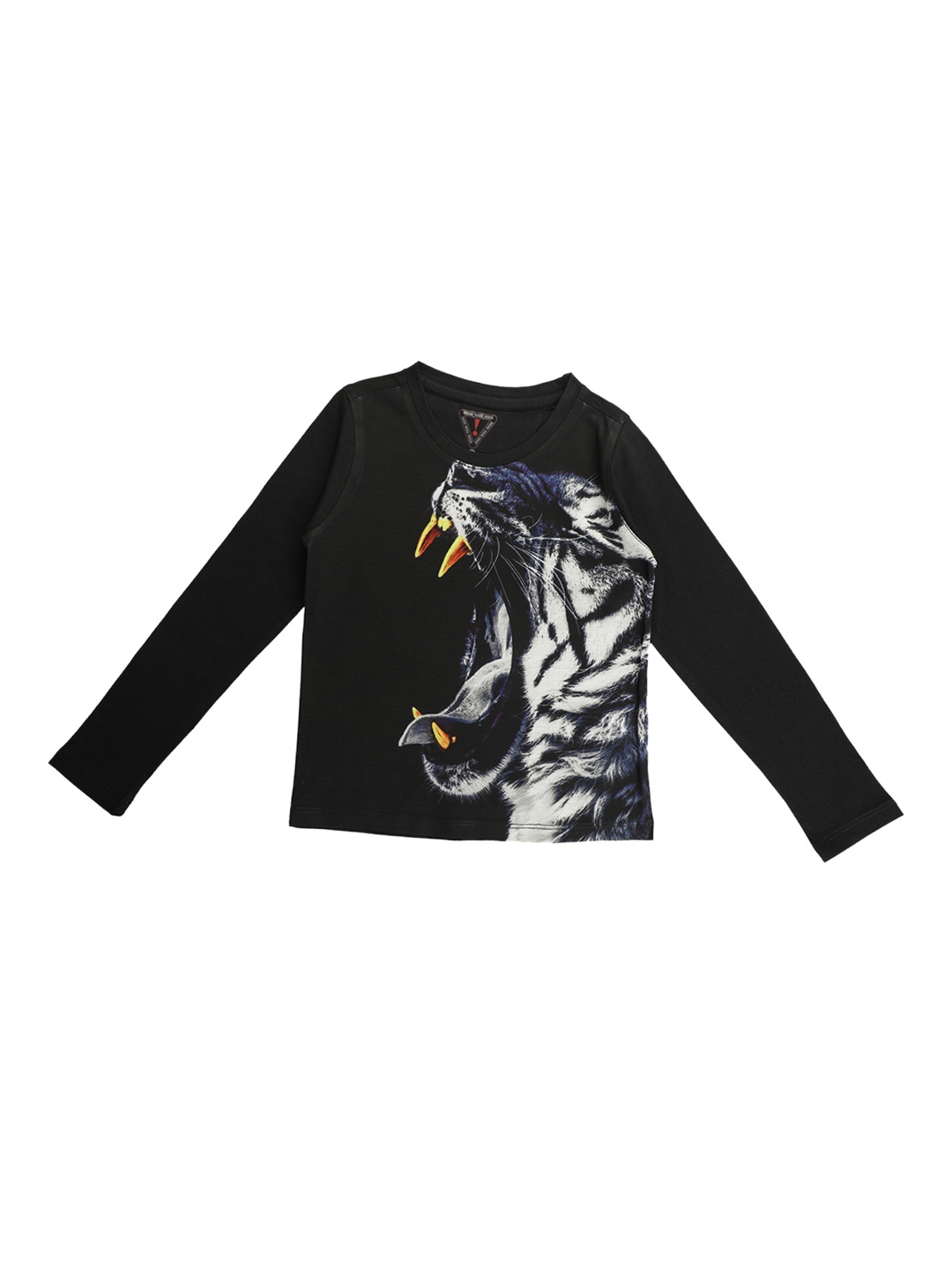 

Wear Your Mind Boys Black Printed Round Neck T-shirt