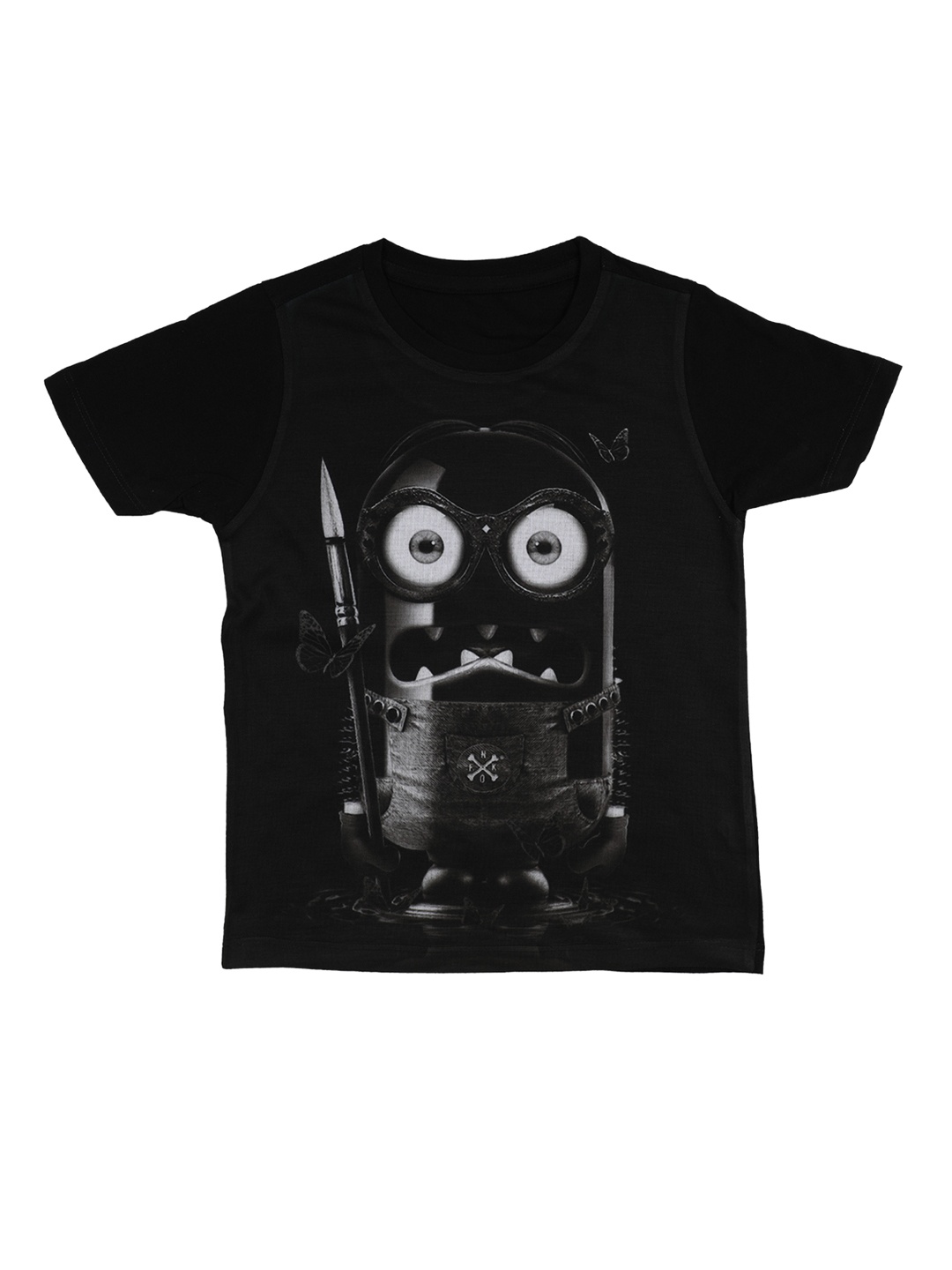 

Wear Your Mind Boys Black Printed Round Neck T-shirt