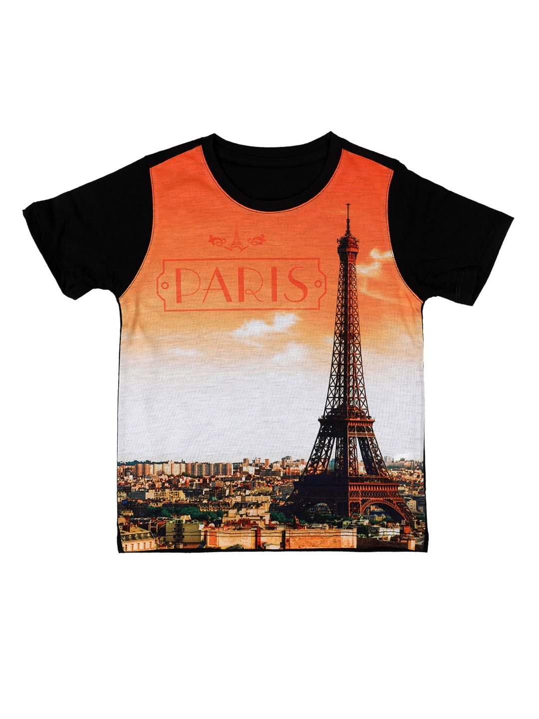 

Wear Your Mind Boys Orange Printed Round Neck T-shirt